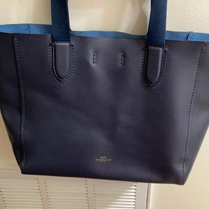 Beautiful big blue Coach tote